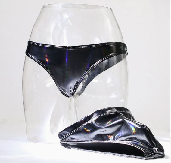 GK46 small triangle patent leather sexy cross-border European and American colorful convex crotch wo